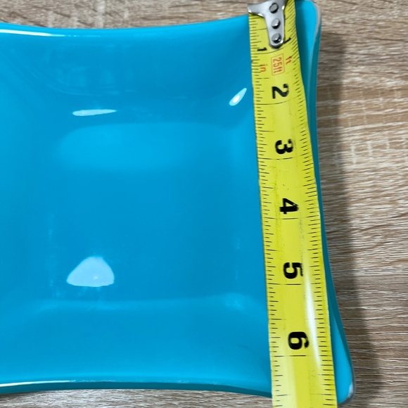 Turquoise Glass Trinket Decorative Dish Square - Picture 9 of 10